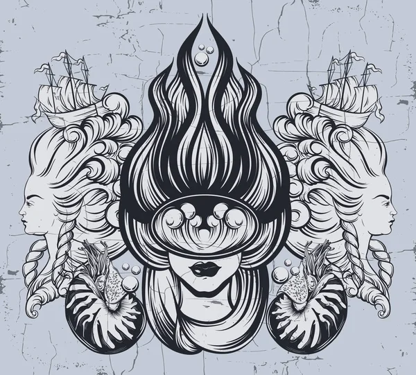 Ilustrasi gambar tangan vektor Grafik Vektor