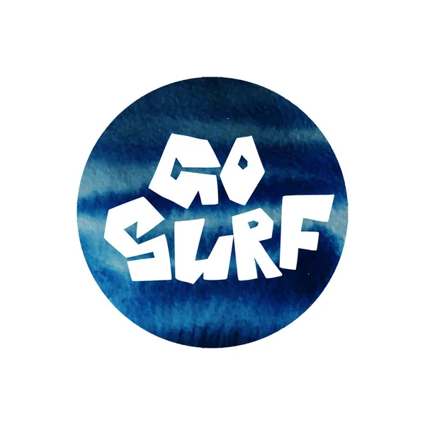 Cartaz sobre surf . — Vetor de Stock