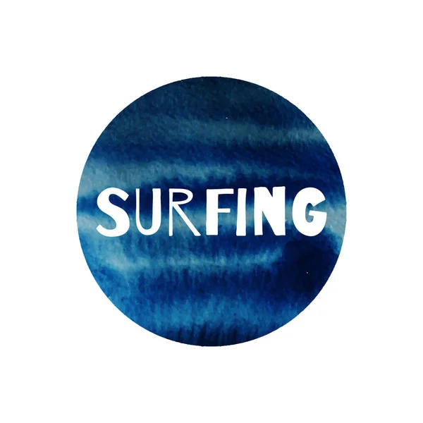 Cartaz sobre surf . — Vetor de Stock