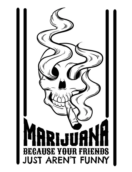 Citation vectorielle contexte typographique sur la marijuana — Image vectorielle