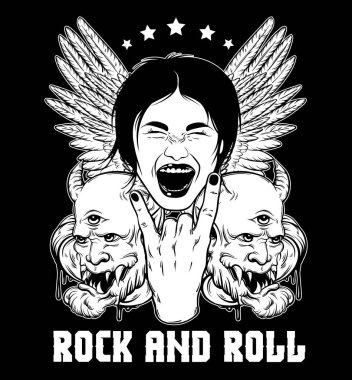 Tipografik arka plan rock hakkında alıntı . 
