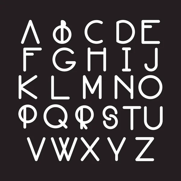 Современный шрифт, шрифт выполнен в минималистичном стиле . — стоковый вектор