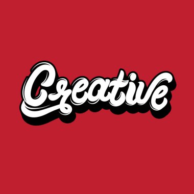 Yaratıcı. Vektör benzersiz yazı el yazısı. Şablon için kart, poster, afiş, t-shirt, tekstil, etiket, logo için yazdırma. 