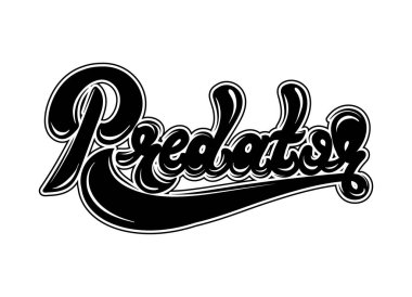 El yazısı benzersiz dalgalı yazı vektör. Elle çizilmiş trendy yazıt. Kartı, poster, afiş, t-shirt için yazdırma için şablon.