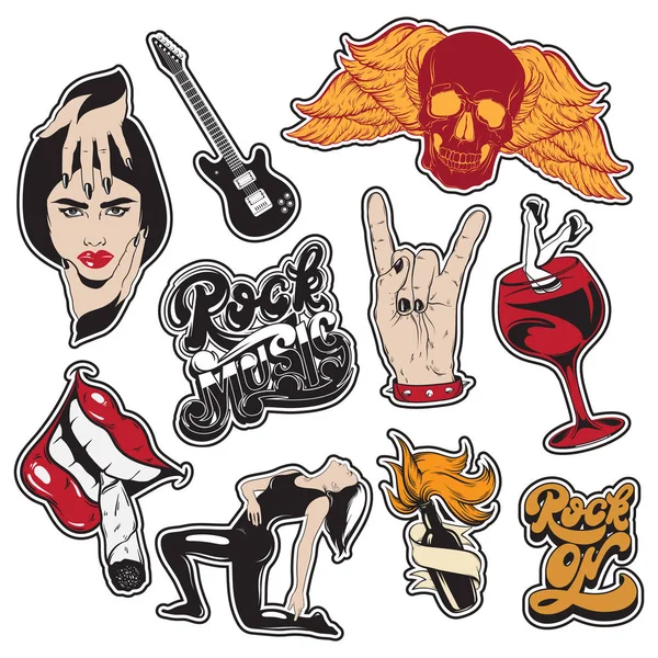 Vektör pimleri ve moda rozetleri çizilmiş topluluğu ver. Şablon kartı, poster, afiş, t-shirt, baskı için logo.