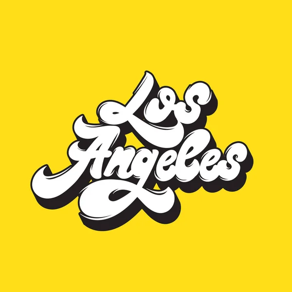 Los Angeles Vector Handskrivna Bokstäver Skriv Kort Affisch Banner Print — Stock vektor