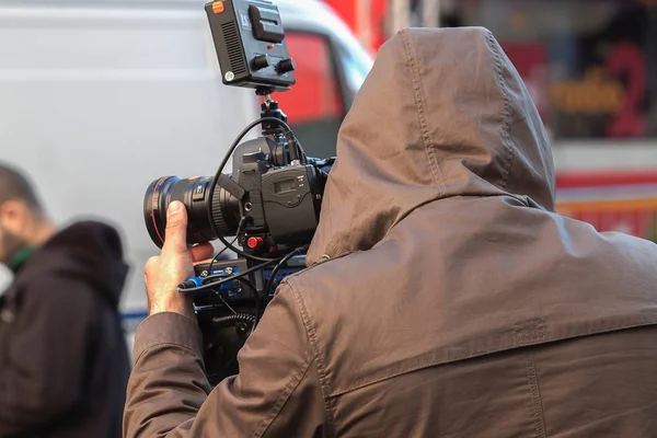 Cameraman in action — Stock Photo, Image