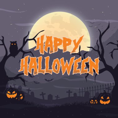 Korkunç Vintage mutlu Cadılar Bayramı kartı 