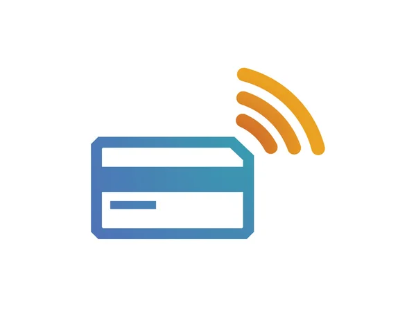 Modern Mobile Payment Logo - Wireless Payment Symbol — Διανυσματικό Αρχείο