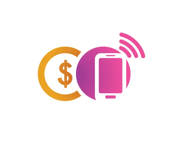 Modern Mobile Payment Logo - Mobile Money Symbol — Stockový vektor