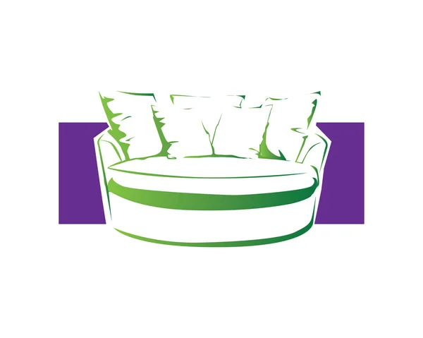 Logotipo moderno de los muebles del hogar — Vector de stock