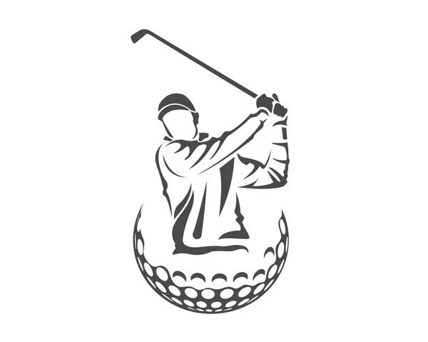 Logo de golf moderne - Association professionnelle des golfeurs — Image vectorielle