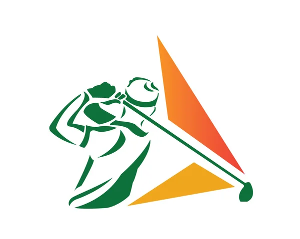 Logo de golf moderne - Tournoi de golf vert — Image vectorielle