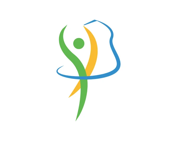 Modern Sports Logo Symbol - Gymnastic Rhythmic — Stockový vektor