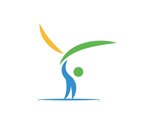 Symbole de logo sportif moderne - Barres horizontales Gymnastique — Image vectorielle