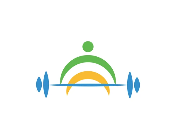 Símbolo de logotipo deportivo moderno - Levantamiento de pesas — Vector de stock