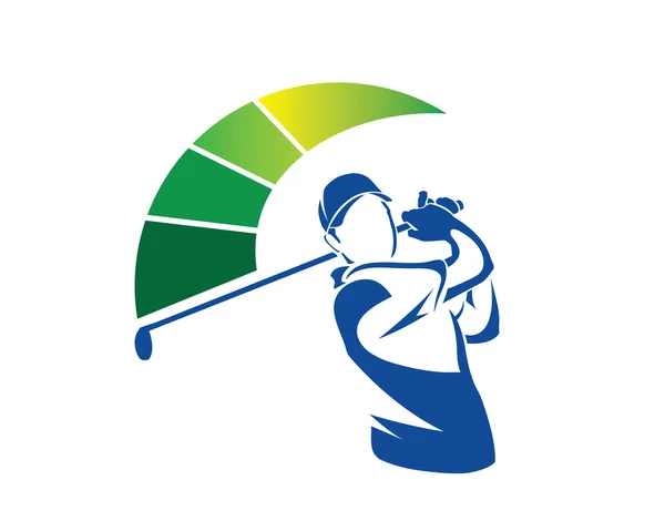 Modern Golf Logo - Maximum Cool Swing Golfer Royalty Free Stock Illustrations