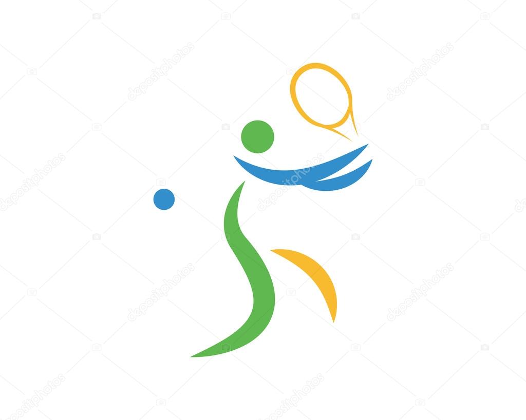 Modern Sports Logo Symbol - Tennis