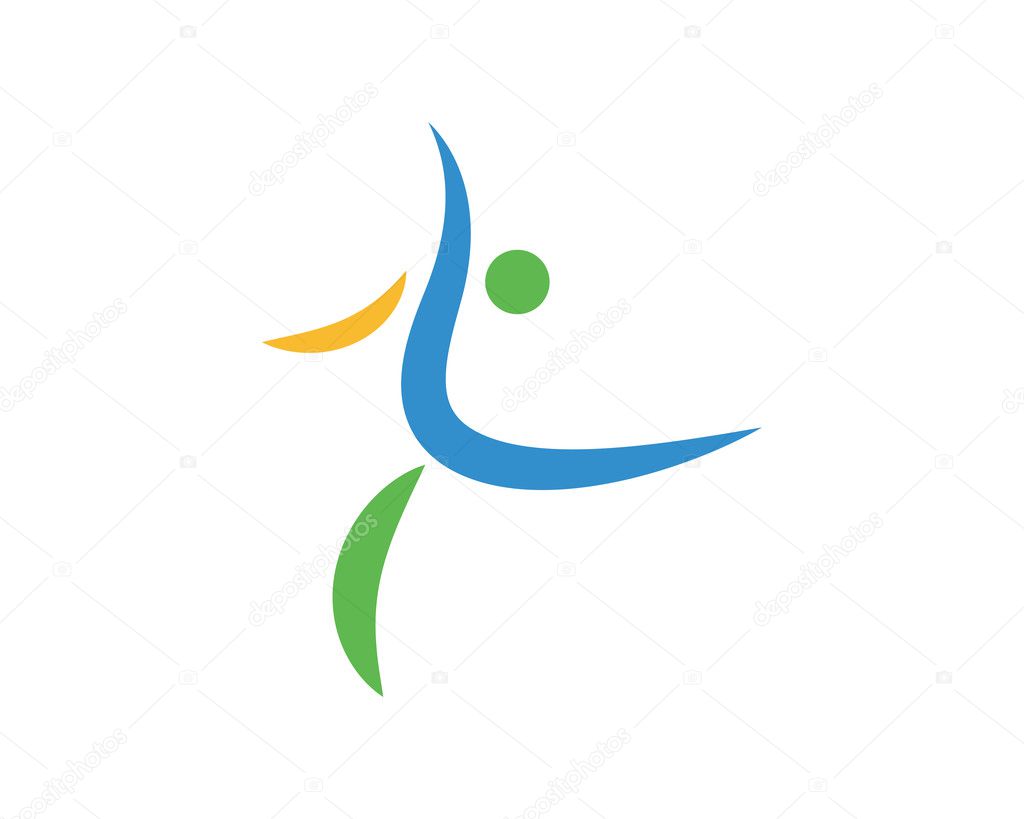 Modern Sports Logo Symbol - Gymnastic Artistic Stock Vector by  ©naulicreative 128056032, image size:1024x819