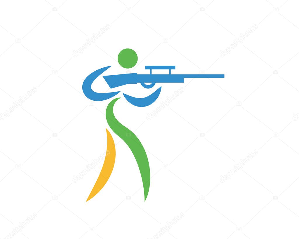 Modern Sports Logo Symbol Shooting ⬇ Vector Image by © naulicreative