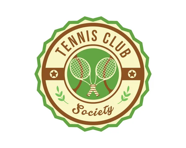 Moderne sport Badge Logo - Tennis — Stockvector