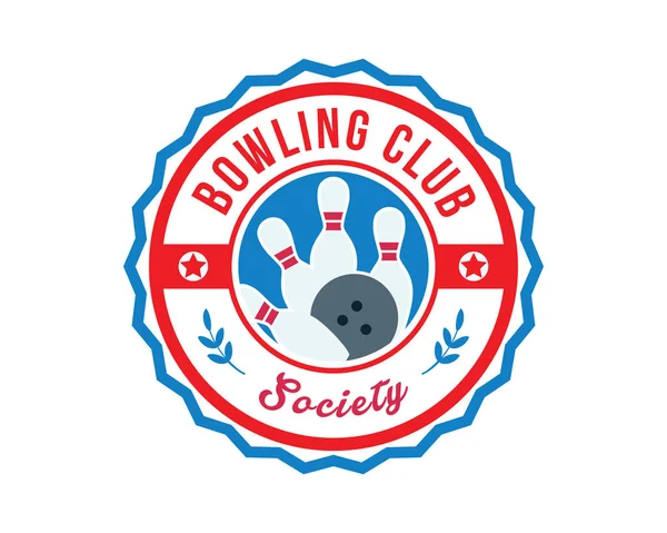 Moderní sportovní odznak Logo - Bowling — Stockový vektor