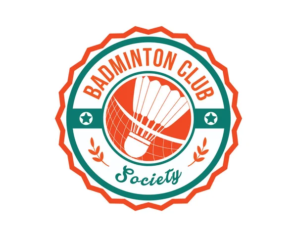 Moderní sportovní odznak Logo - Badminton — Stockový vektor