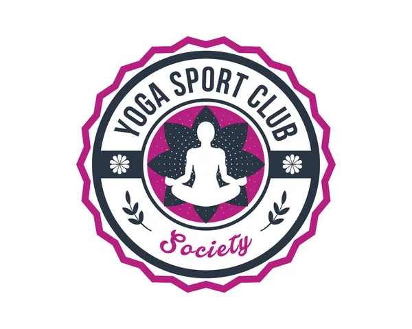 Modern Sports Badge Logo - Yoga — Stock Vector