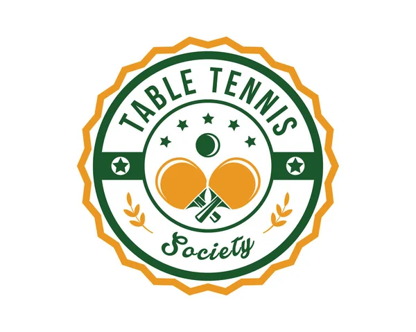 Moderne sport Badge Logo - Tafeltennis — Stockvector