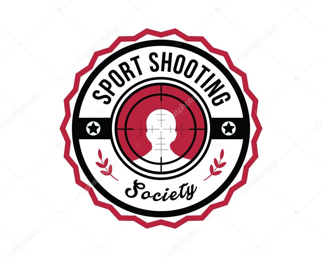Modern vector shooting badge logo