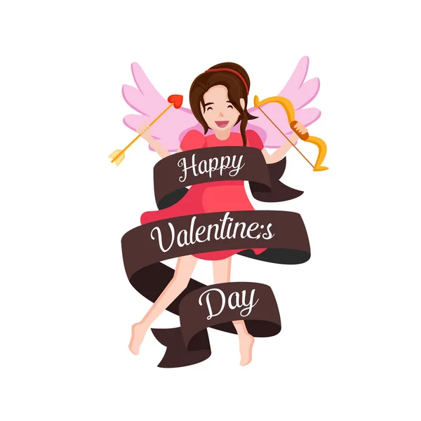 Moderní romantické Happy Valentine karty, vhodné pro pozvánka, Web Banner, sociální média a jiné související příležitosti Valentine — Stockový vektor