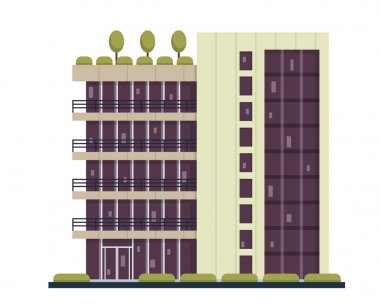 Modern düz ticari ofis binası