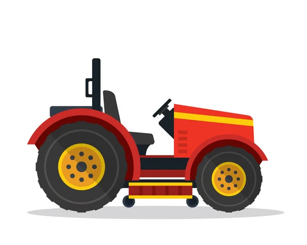 Moderní zemědělství farma vozidla - kompaktní traktor — Stockový vektor