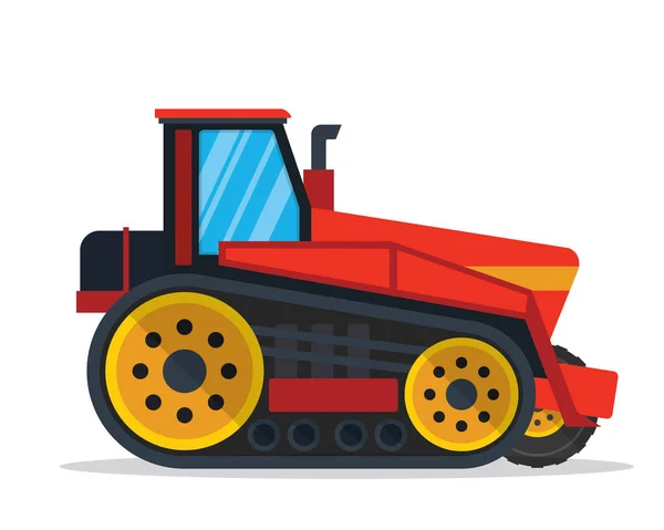 Agricultura moderna Farm Vehicle - Cortacésped Tractor — Vector de stock