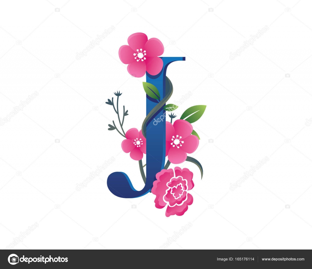 Download Elegant Floral J Letter Alphabet Logo — Stock Vector ...
