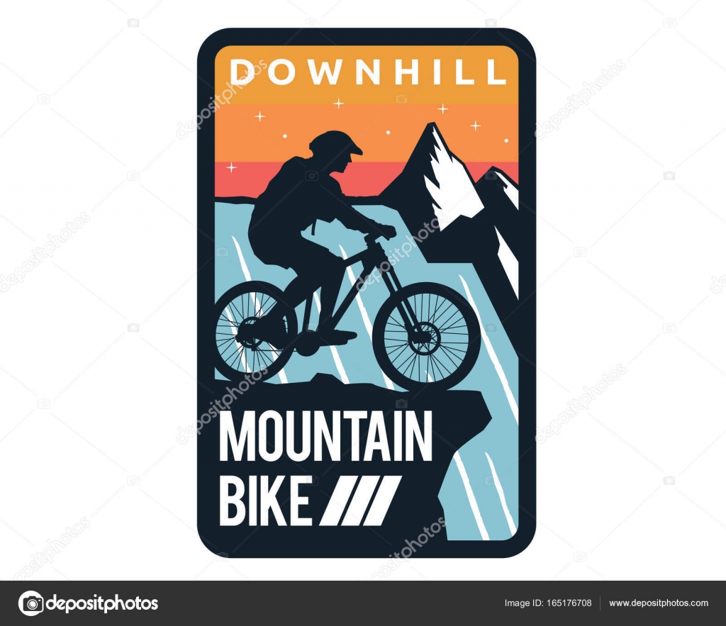 overgive Sæt tøj væk egyptisk Modern Downhill Bike Logo Badge Illustration Stock Vector Image by  ©naulicreative #165176708