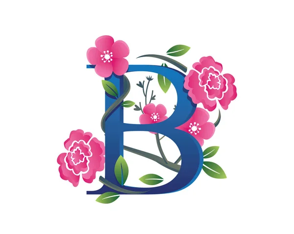 Елегантний квіткові A лист алфавіту логотип — стоковий вектор