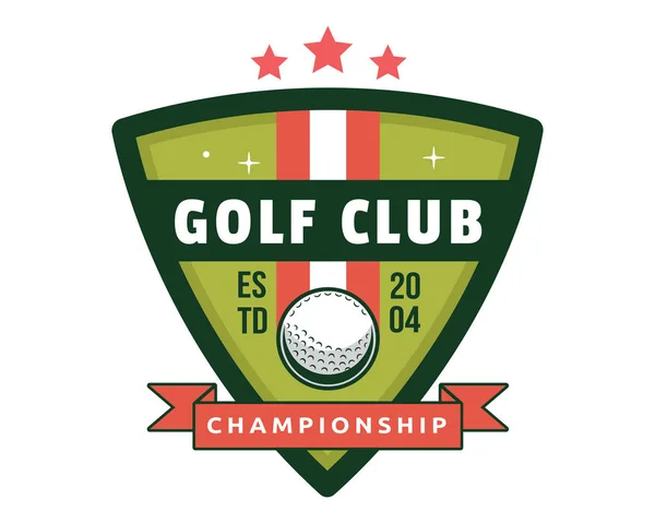 Illustrazione moderna del logo del distintivo di golf — Vettoriale Stock