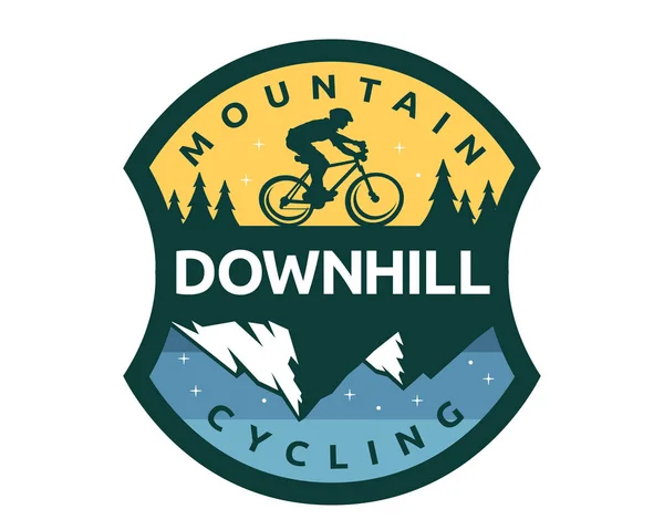 Insigne de logo de vélo de descente moderne Illustration — Image vectorielle