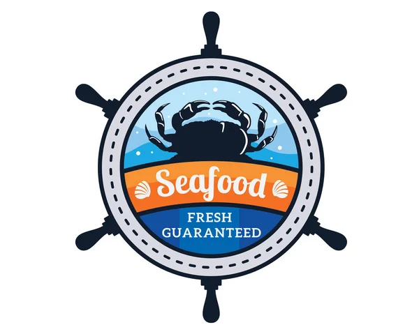 Moderní prémiové Seafood Restaurant Logo odznak ilustrace — Stockový vektor