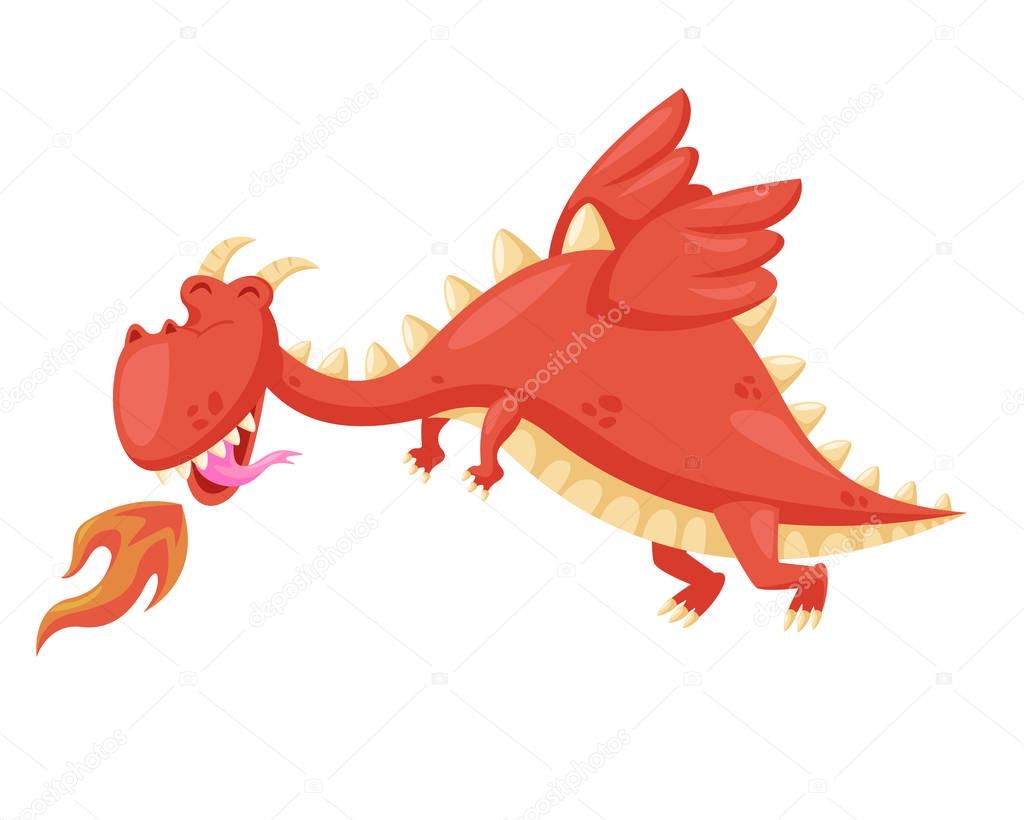 Ancient Cute Dragon Illustration Character, Suitable for Children Product, Print, Logo, Game Asset, And Other Children Related Occasion.