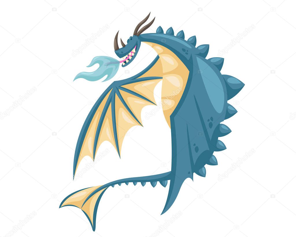 Ancient Cute Dragon Illustration Character, Suitable for Children Product, Print, Logo, Game Asset, And Other Children Related Occasion.