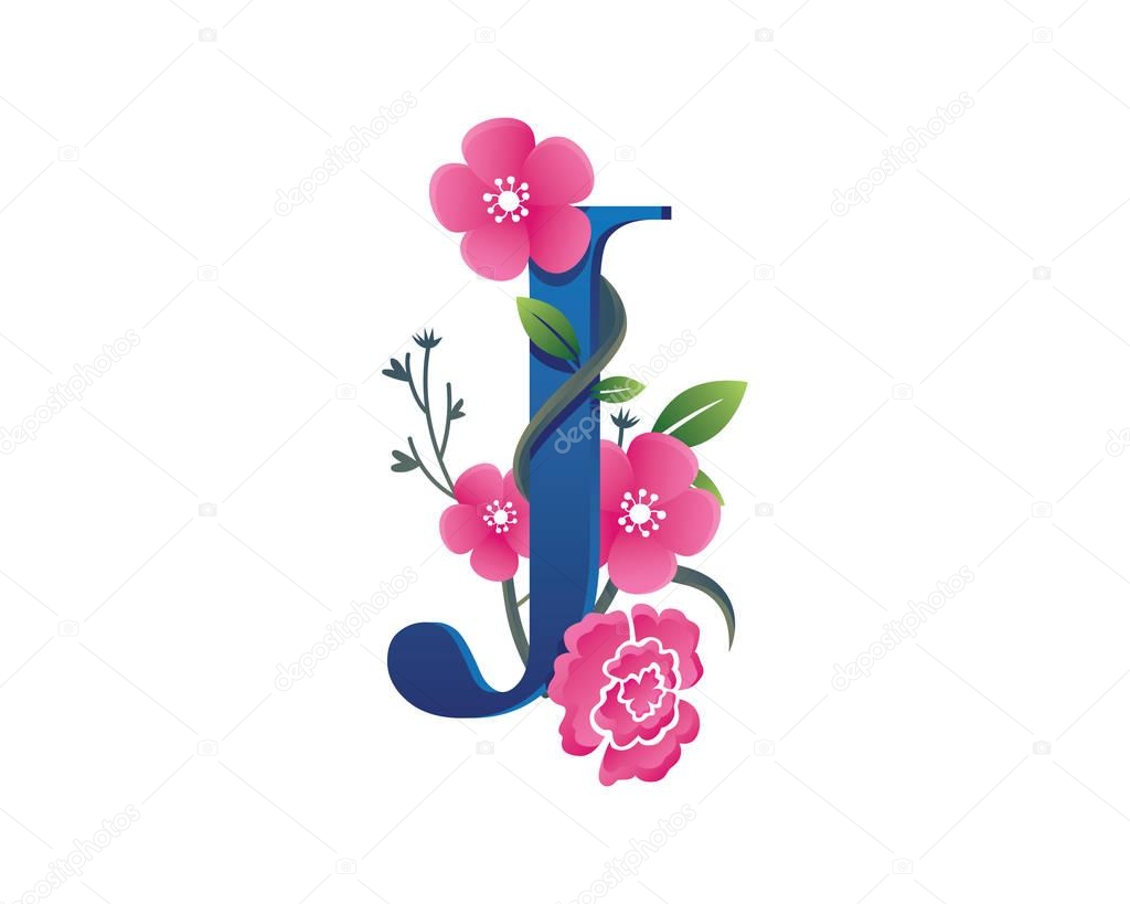 Download Elegant Floral J Letter Alphabet Logo — Stock Vector ...