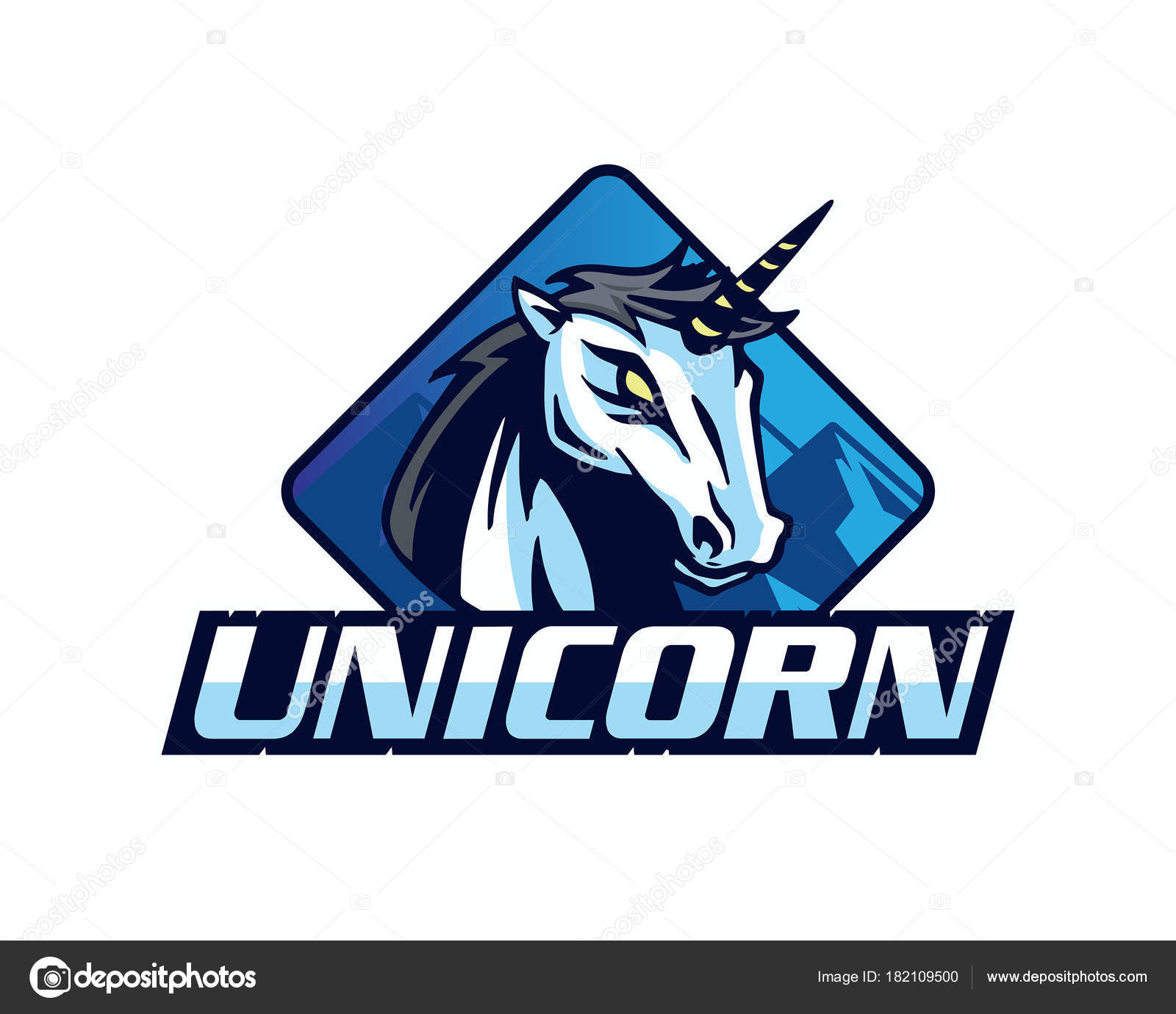 Modern Animal Sports Team Logo Badge Illustration Unicorn Stock Vector Image by ©naulicreative #182109500 Modern Animal Sports Team Logo Badge Illustration Unicorn Stock Vector Image by ©naulicreative #182109500