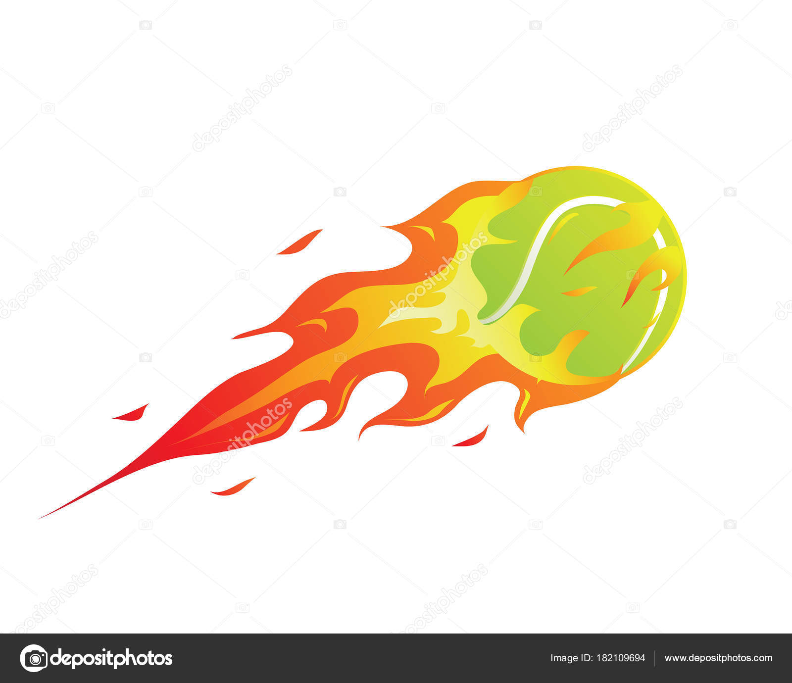 Flaming Tennis Ball Logo