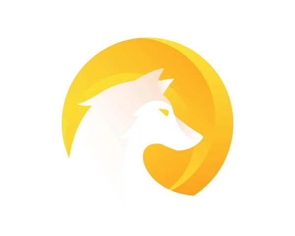 Modernes Wolf Logo Auf Hintergrund — Stockvektor