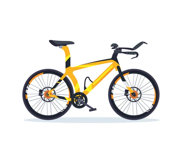 Ilustración Moderna Del Vehículo Bicicleta Del Funcionamiento Montaña Del Camino — Vector de stock