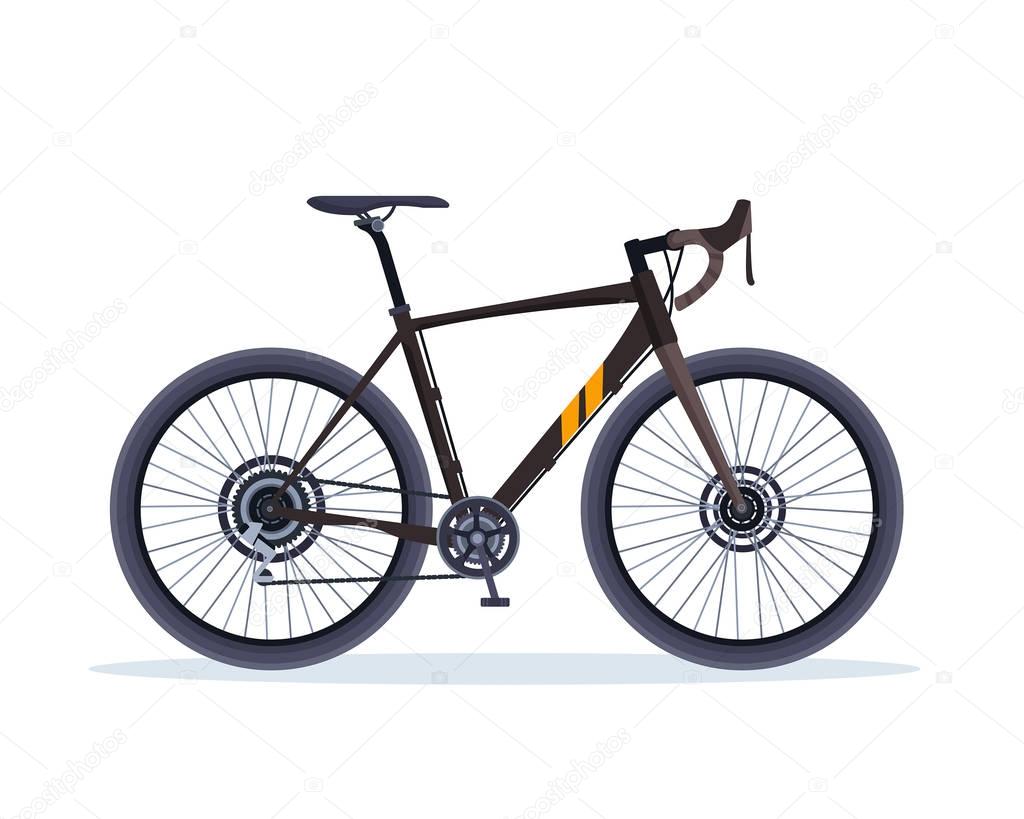 Modern Mountain And Hybrid Road Performance Bike Vehicle Illustration