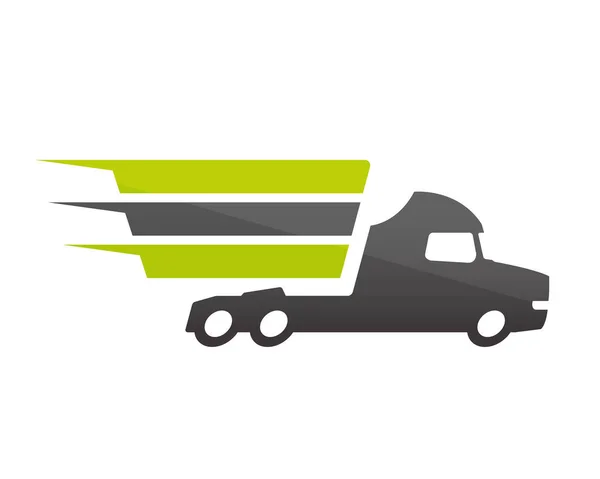 Moderni Kuorma Logistiikka Logo Green Eco Friendly Express — vektorikuva