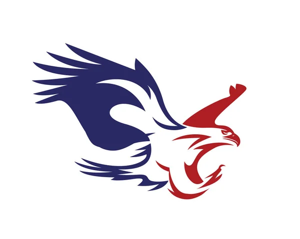 Amerikanska Patriotiska Eagle Special Force Logotyp — Stock vektor